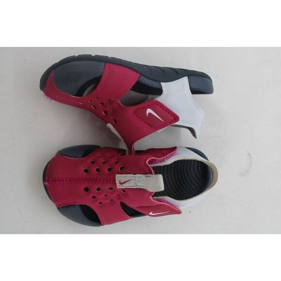 Nike Sunray Protect 2 (PS) Sandals 943827-604 Fireberry/Football Grey Size 5c - Picture 2 of 11